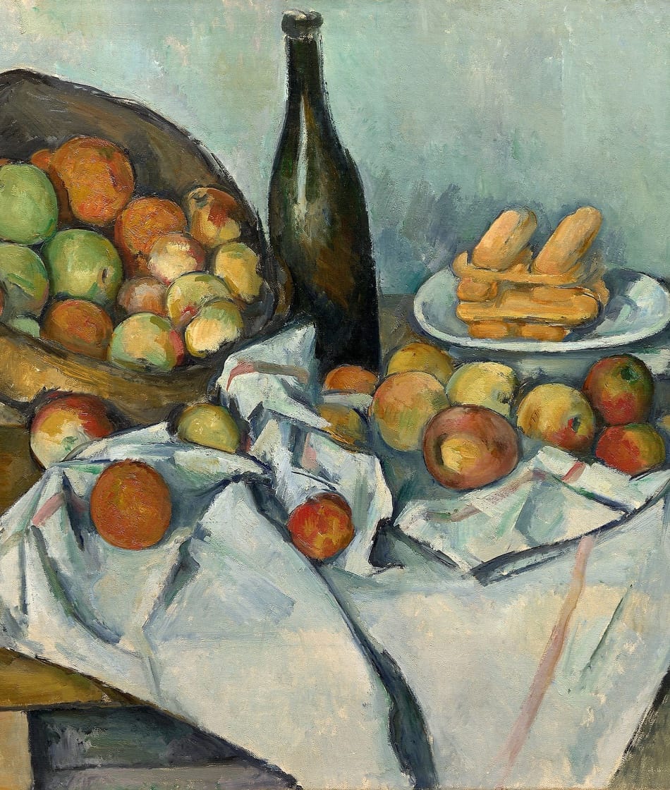 The Basket of Apples (French: Le panier de pommes) is a still life oil painting by French artist Paul Cézanne, which he created c. 1893. The painting is particularly remarkable for its creative composition, which rejected realistic representation in favour of distorting objects to create multiple perspectives. This approach eventually influenced other art movements, including Fauvism and Cubism. It belongs to the Helen Birch Bartlett Memorial Collection of the Art Institute of Chicago.