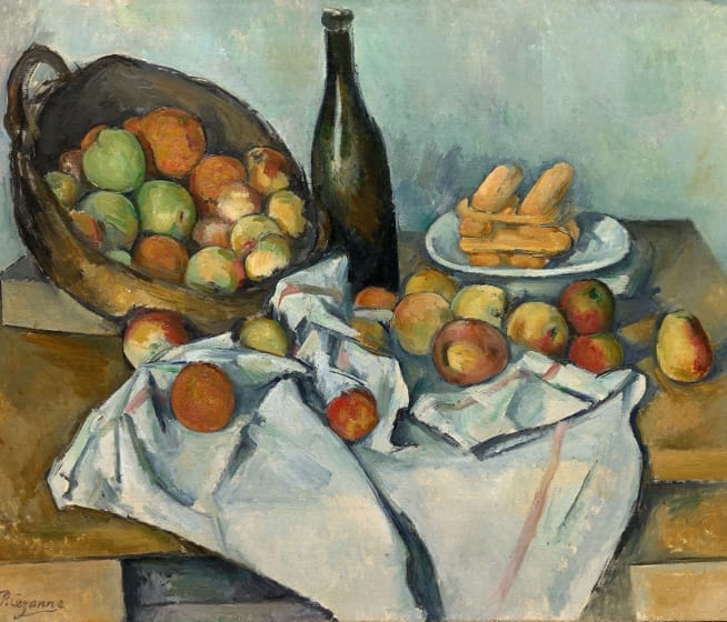 The Basket of Apples (French: Le panier de pommes) is a still life oil painting by French artist Paul Cézanne, which he created c. 1893. The painting is particularly remarkable for its creative composition, which rejected realistic representation in favour of distorting objects to create multiple perspectives. This approach eventually influenced other art movements, including Fauvism and Cubism. It belongs to the Helen Birch Bartlett Memorial Collection of the Art Institute of Chicago.